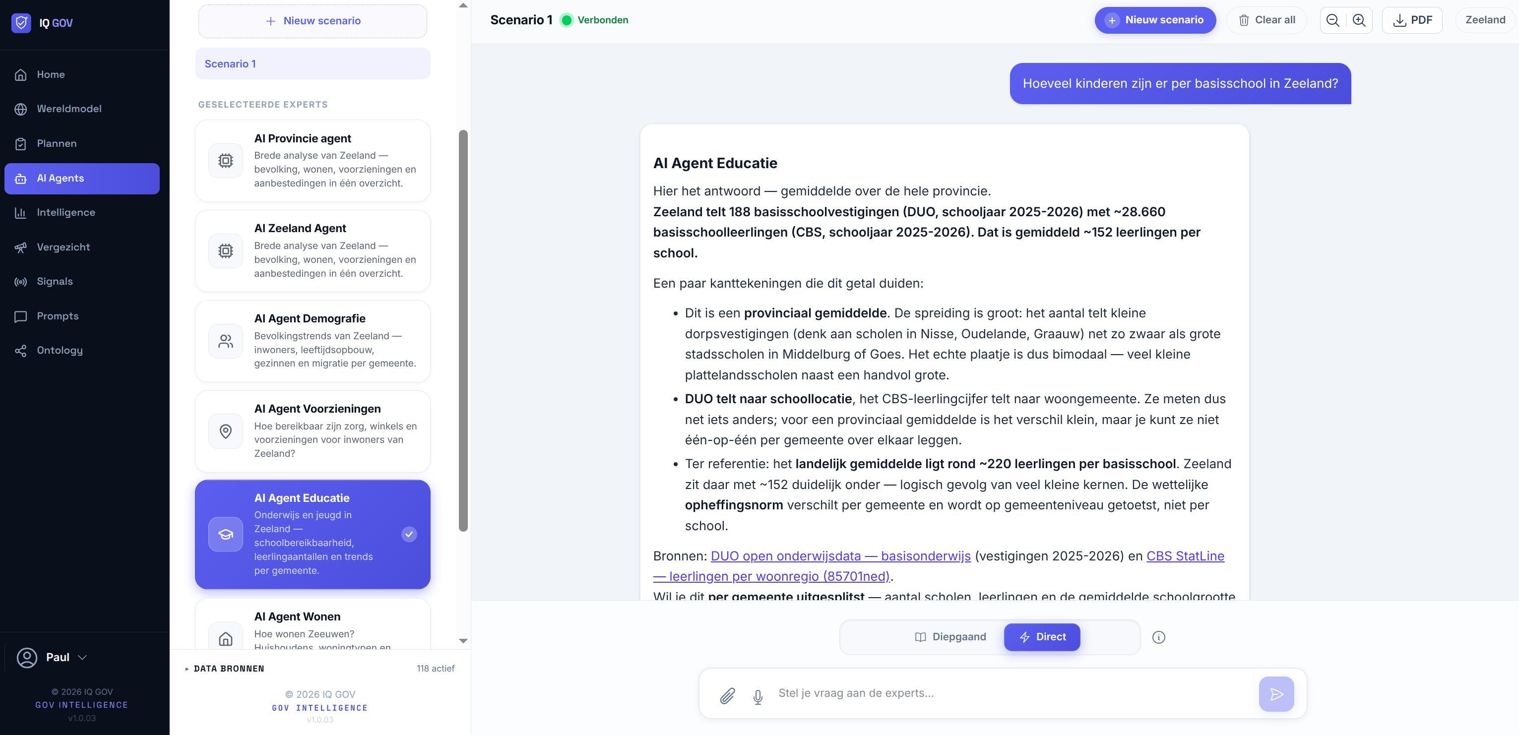 Case screenshot van AI Agents GOV